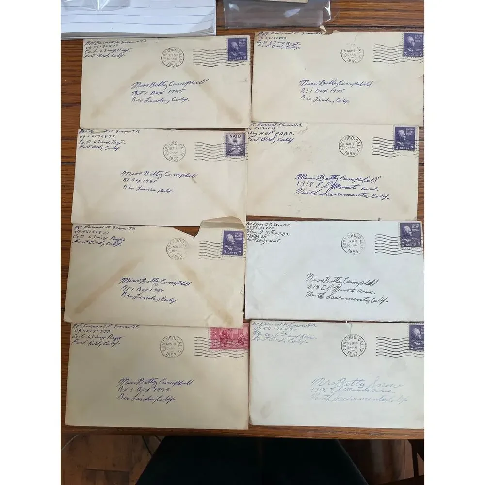 28 Korean War Love Letters 1952-53 Soldier to Sweetheart Fort Ord California